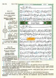 Quran Tajweed (Tajwied) mit Lautumschrift - Teil 30 - Türkisch (Lautschrift)