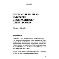 Die muslimische Familie in der hiesigen Gesellschaft (Mängelexemplar)