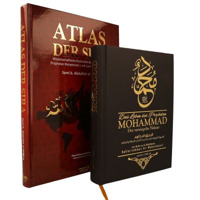Paket als Sparset: Sira-Set über den Propheten Muhammed sas. für Forscher & Studenten - Atlas & Versiegelter Nektar