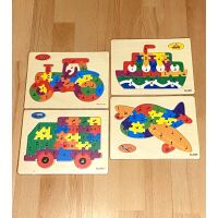 Puzzle arabisches Alphabet Fahrzeuge (Holz)