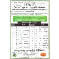SET: Quran Tajweed (Tajwied) mit Lautumschrift - Teil 30 + Teil 29 - Deutsch (Lautschrift)
