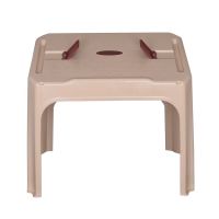 3 mal Rahle - Korantisch, stapelbar (Kunststoff Beige / Braun)