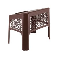 3 mal Rahle - Korantisch, stapelbar (Kunststoff Beige / Braun)