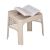 3 mal Rahle - Korantisch, stapelbar (Kunststoff Beige / Braun)