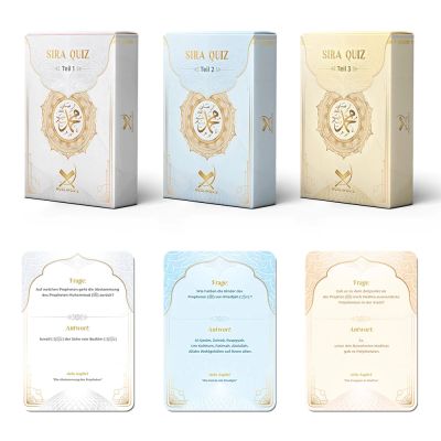 Muslimquiz 3er Luxus-Geschenkset in edler Verpackung Sira Quizspiel