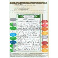 MÄNGELEXEMPLAR - Quran Tajweed mit Übersetzung auf Deutsch und Lautumschrift  (Transkription) - Komplett (Lautschrift)