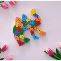 Bilinguales Buchstaben-Puzzle in Kamel-Form